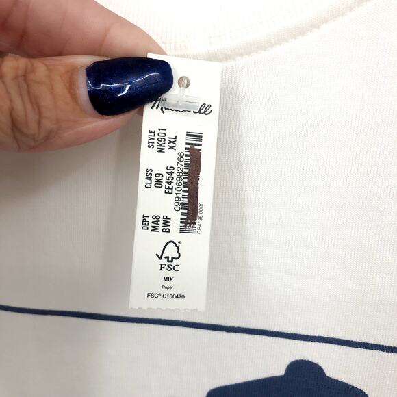 MADEWELL Mens Karhu Helsinki Sport Graphic Tee XXL White Short Sleeve NK901 NWT - Picture 9 of 11